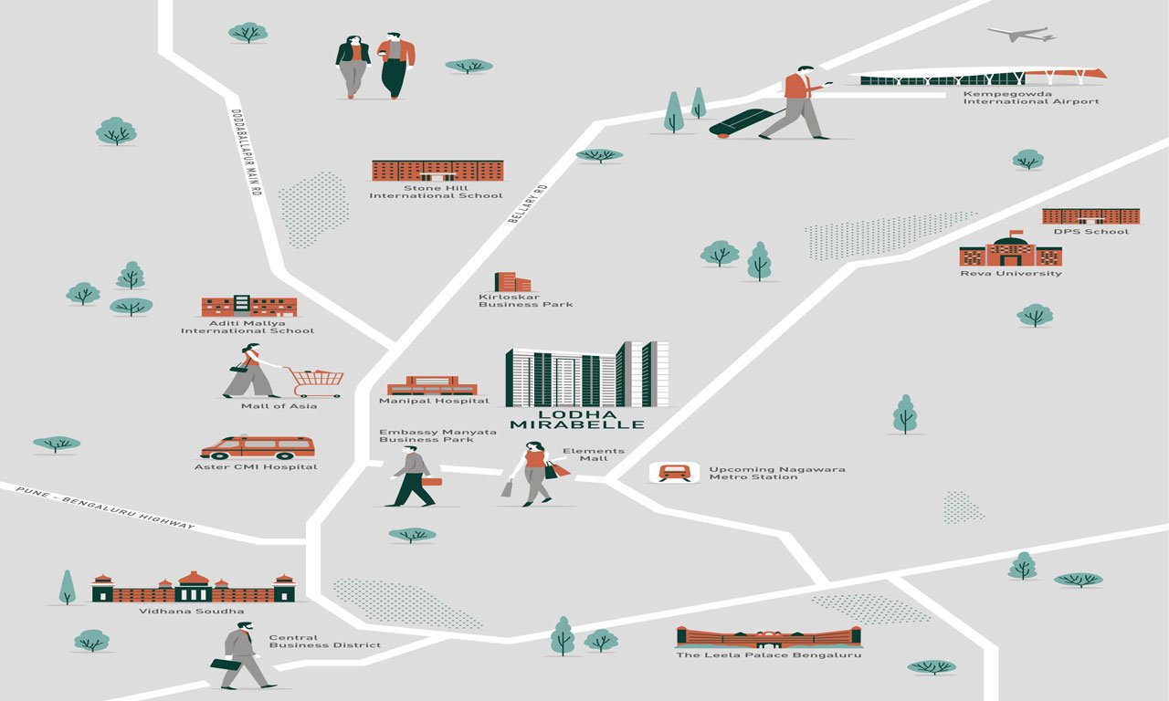 Lodha Mirabelle location Map