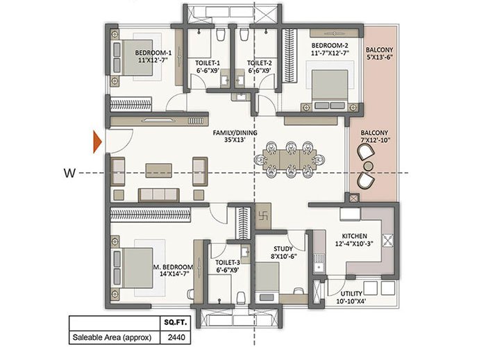 Prestige City Hyderabad 3.5 BHK