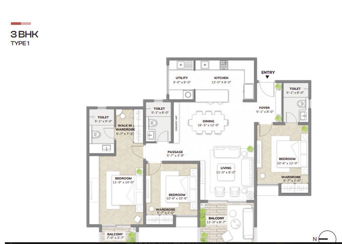 Assetz Sora and Saki 3 BHK 1